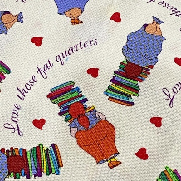 1+1= 2 YDS Fabric Love Those Fat Quarters Scattered Ladies & Borders Becky & Me - Picture 13 of 13